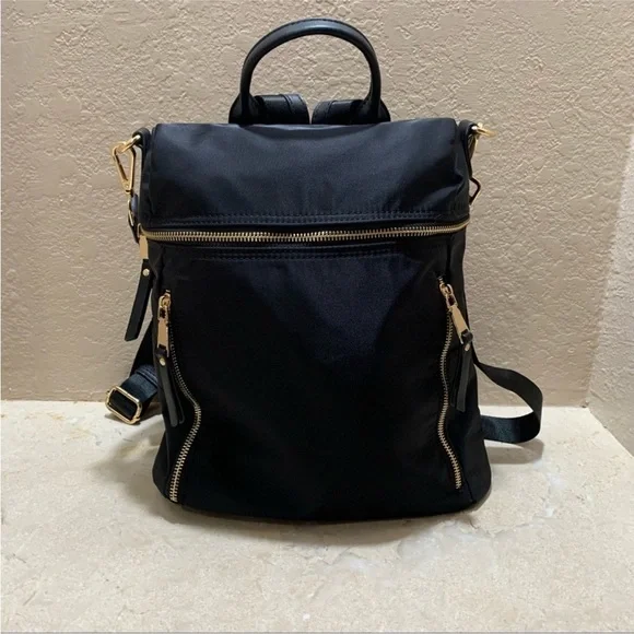 Miztique Sienna Nylon Convertible Backpack In Black - Picture 4 of 11